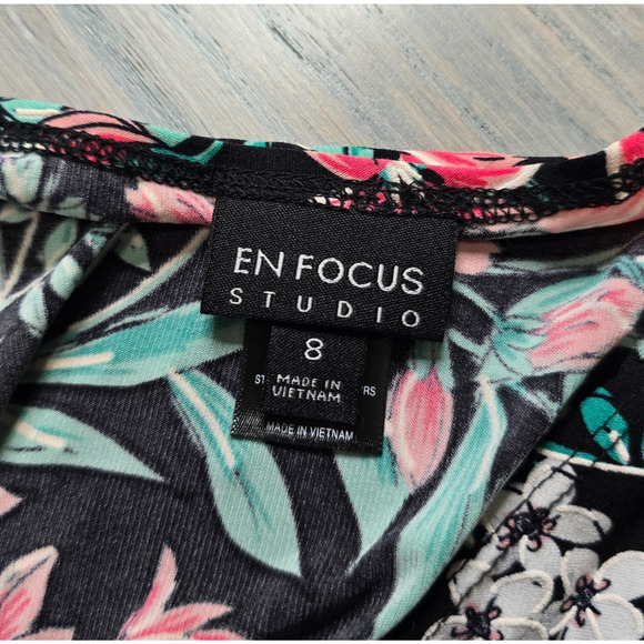 EnFocus Studio Color Splash Floral Maxi Dress Size M - Picture 7 of 9